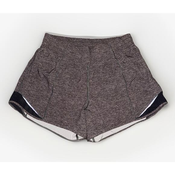 Lululemon Hotty Hot Short II Athletic Running Lined Gray Heathered Size 4 - Picture 1 of 6